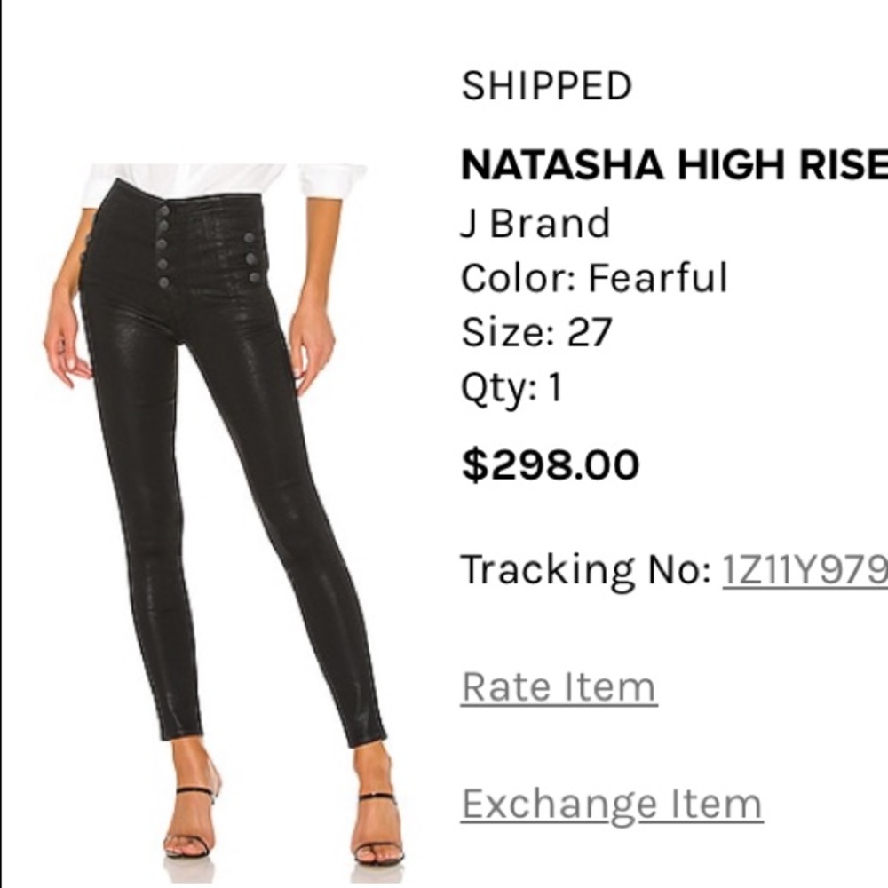 J Brand Natasha High Rise Skinny Jeans